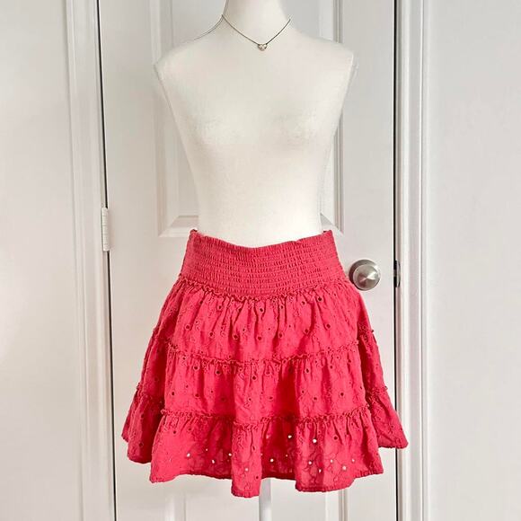 American Eagle Women’s Size Medium Vintage Watermelon Layered Flattering Skirt - Picture 2 of 5